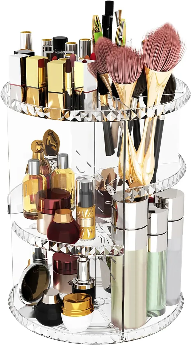 c-ahome-cosmetic-storage-urmop360t-makeup-organizer-transparent-360 image 1