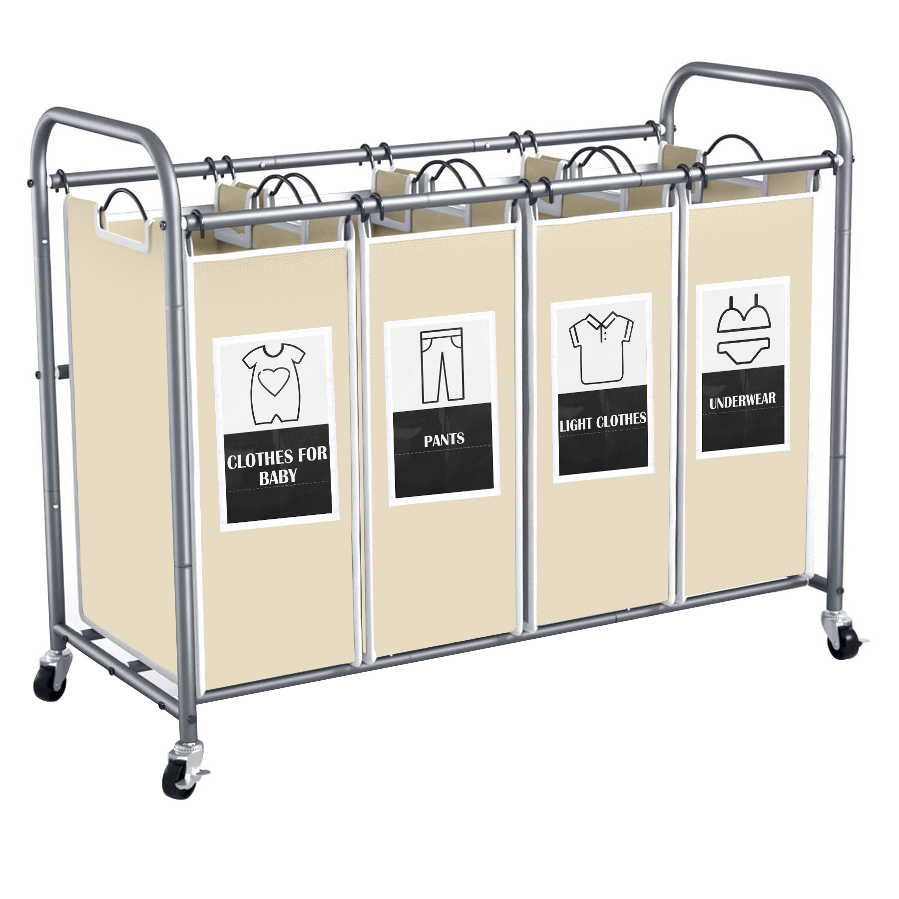 c-ahome-laundry-storage-w-schesortierer-4-f-cher-creme image 1
