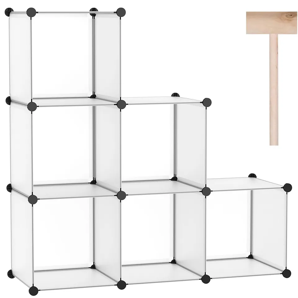 c-ahome-plastic-cube-storage-sbtm3506a-w-rfelregal-transparent-6-f-cher image 1