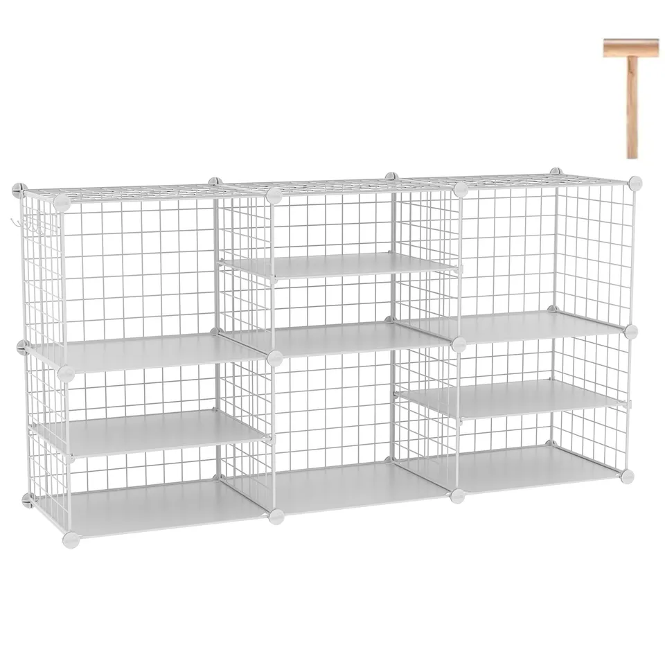 c-ahome-wire-cube-storage-uwcsim06w-steckregal-wei-mit-trenner image 1