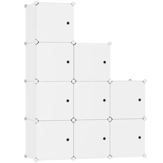 c-ahome-cube-storage-9-cube-w-rfelregal-milky-mit-t-ren image 1