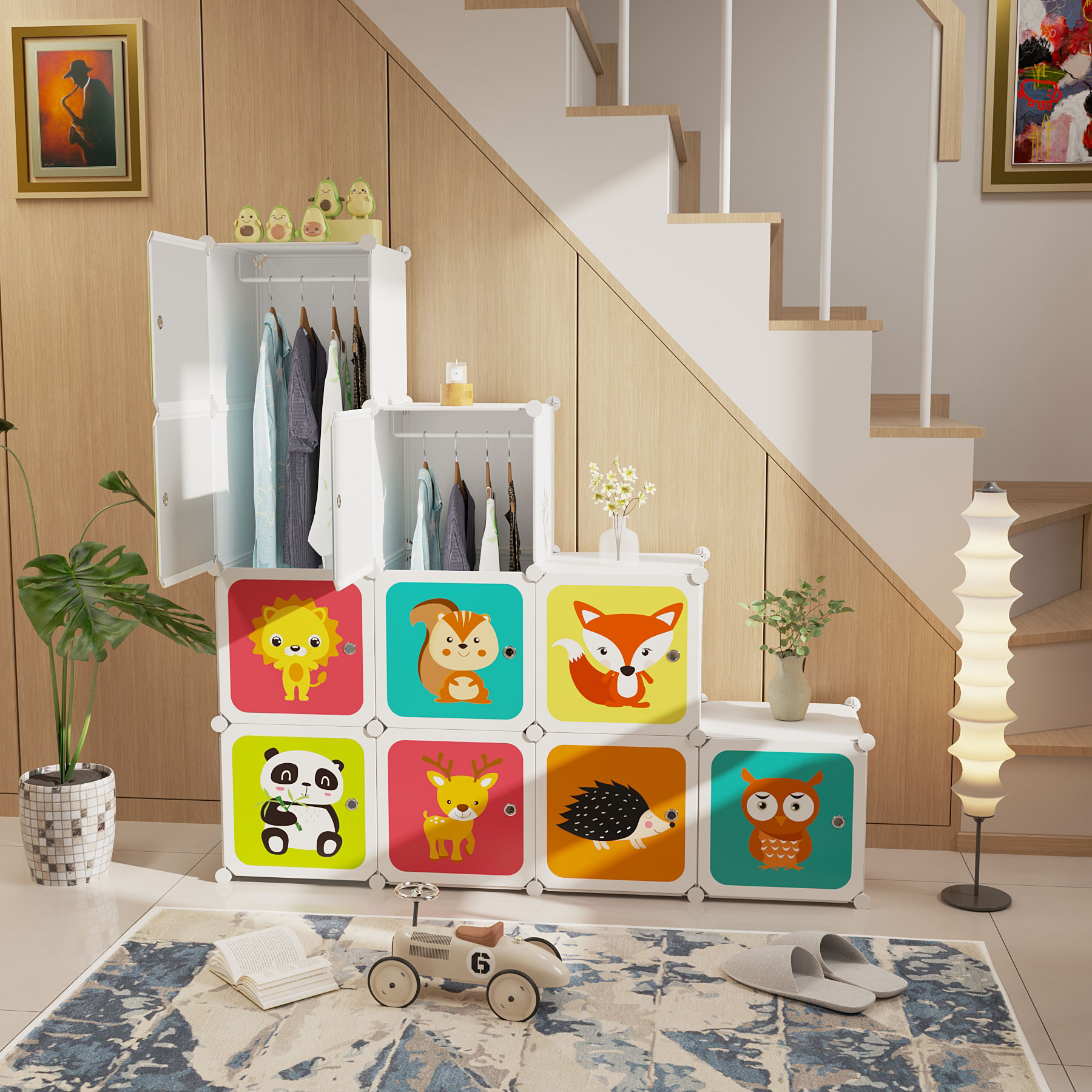c-ahome-plastic-cube-storage-w-rfelregal-milky-12-w-rfel image 4