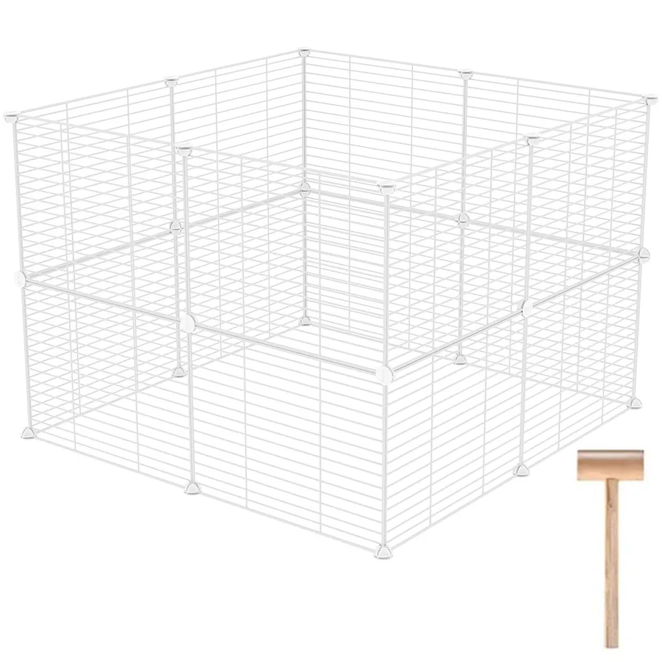 c-ahome-pet-playpens-uppm3416w-tierlaufstall-wei-16-teilig image 1