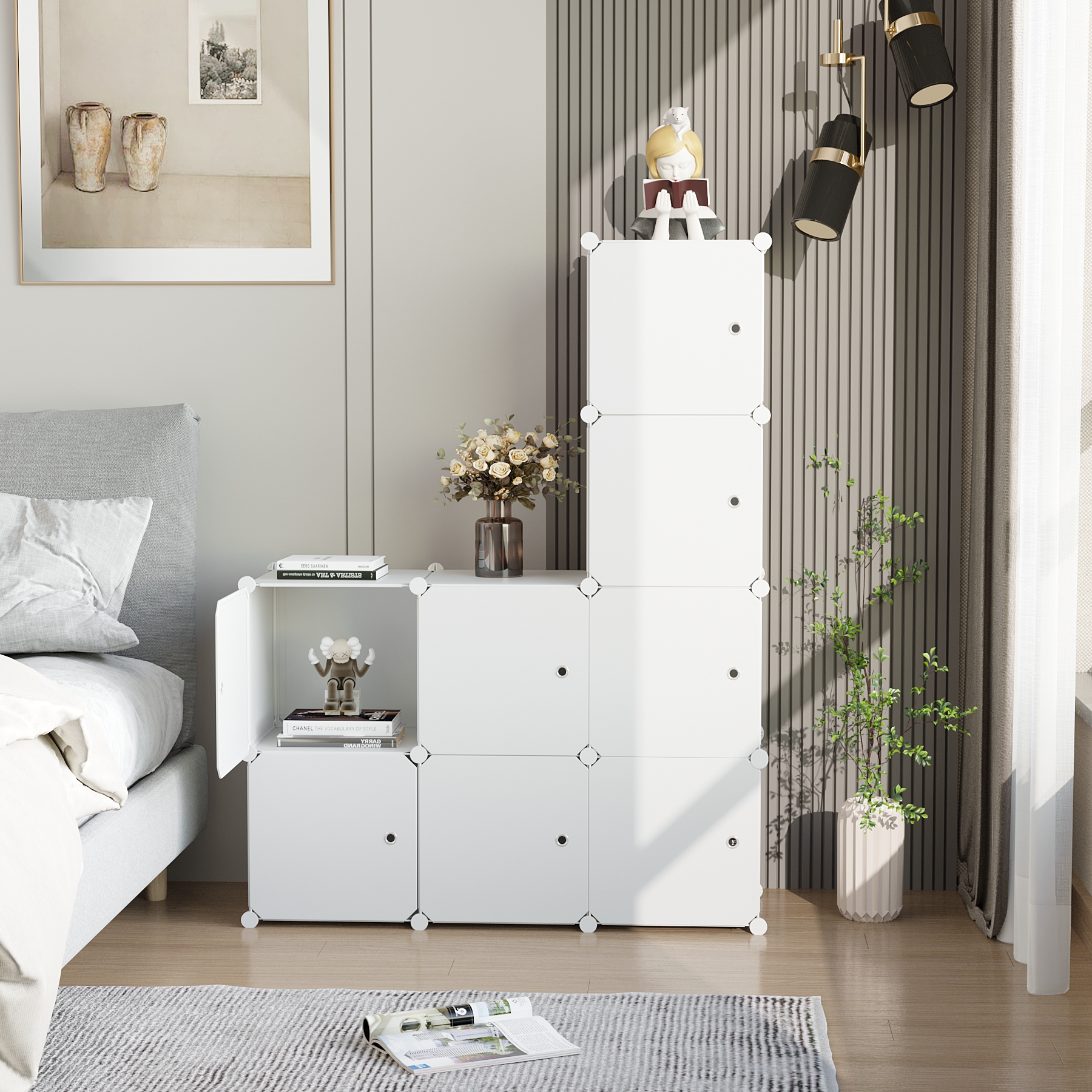 c-ahome-cube-storage-with-doors-w-rfelregal-milky-8-f-cher-mit-t-ren image 3