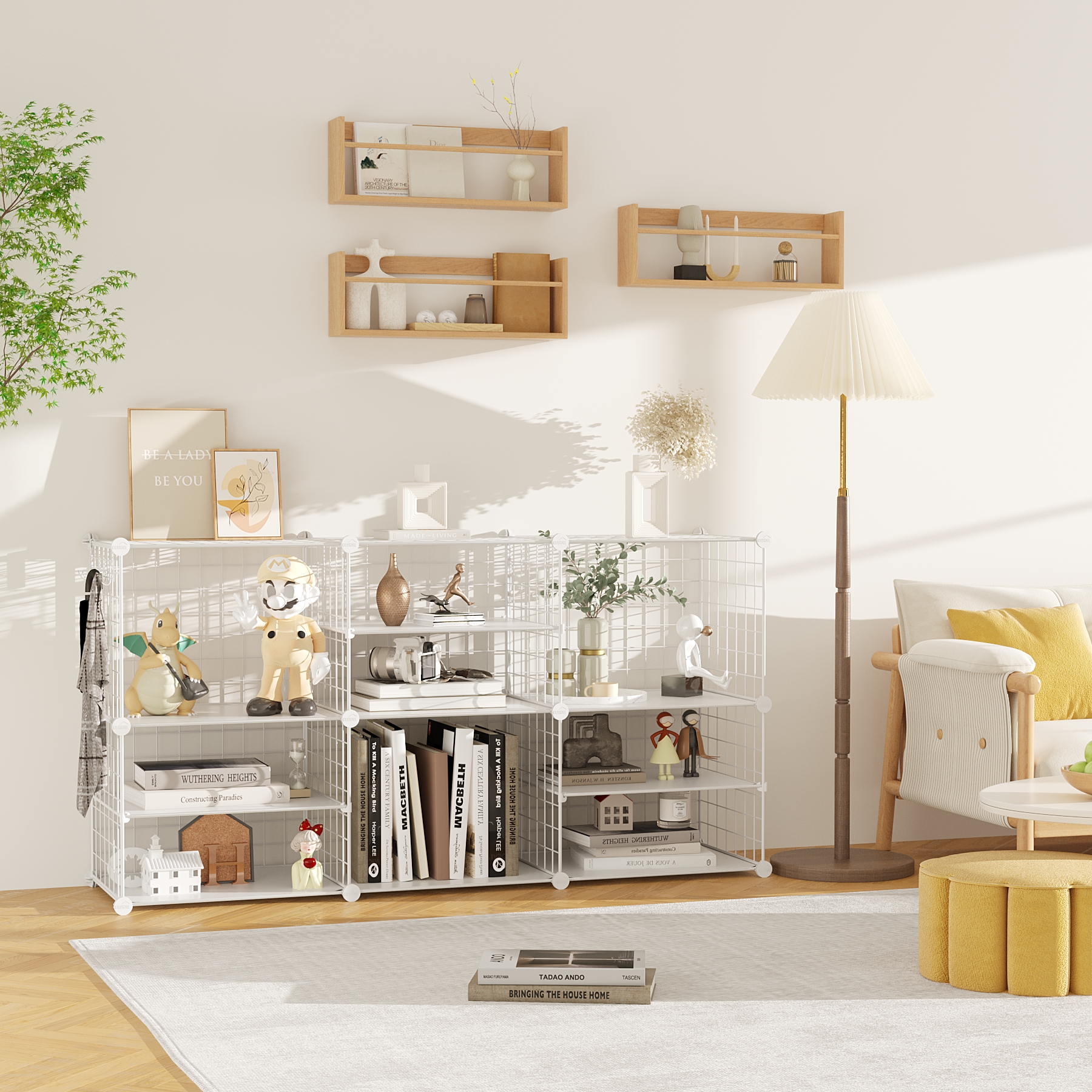 c-ahome-wire-cube-storage-uwcsim06w-steckregal-wei-mit-trenner image 2