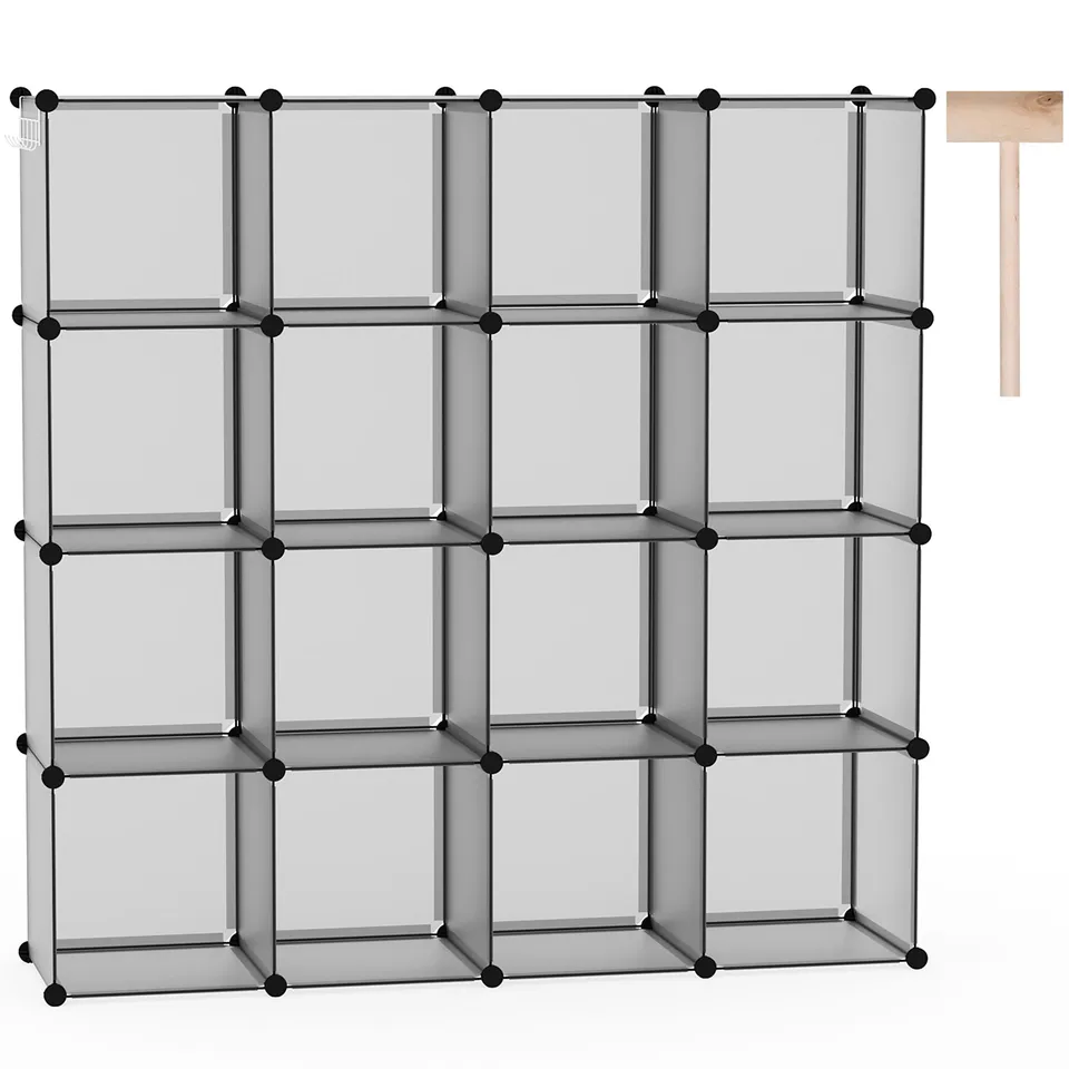 c-ahome-plastic-cube-storage-16er-w-rfelregal-grau image 1