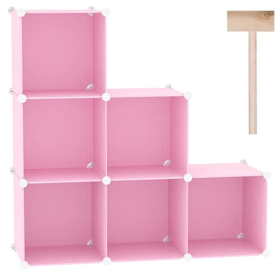 c-ahome-plastic-cube-storage-upcs06p-regal-6-f-cher-pink image 1