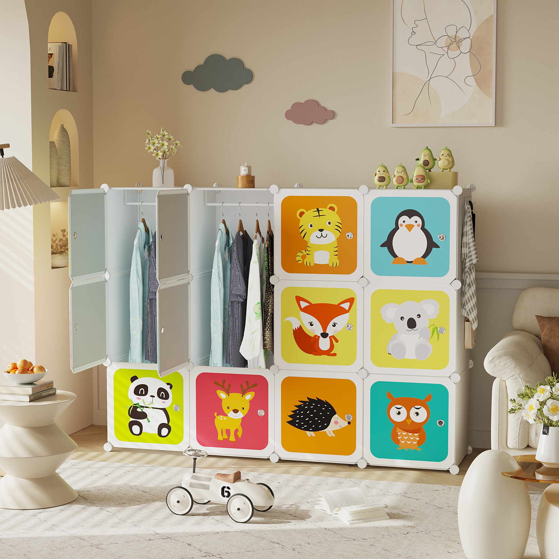 c-ahome-plastic-cube-storage-w-rfelregal-milky-12-w-rfel image 5