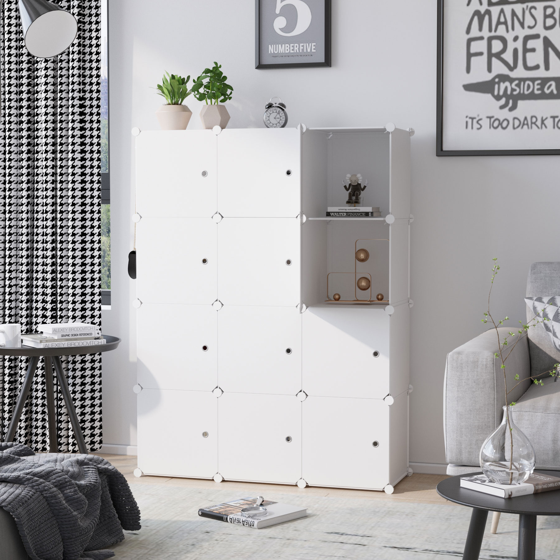 c-ahome-cube-storage-with-doors-w-rfelregal-milky-12-f-cher-mit-t-ren image 2