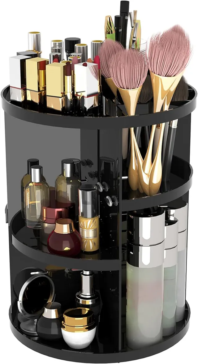 c-ahome-cosmetic-storage-urmop360b-make-up-organizer-schwarz-360 image 1