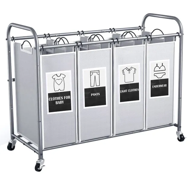 c-ahome-laundry-storage-ulscm04g-w-schesortierer-4-f-cher-grau image 1