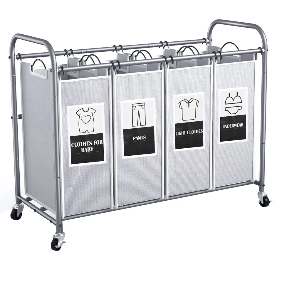 c-ahome-laundry-storage-ulscm04g-w-schesortierer-4-f-cher-grau image 1