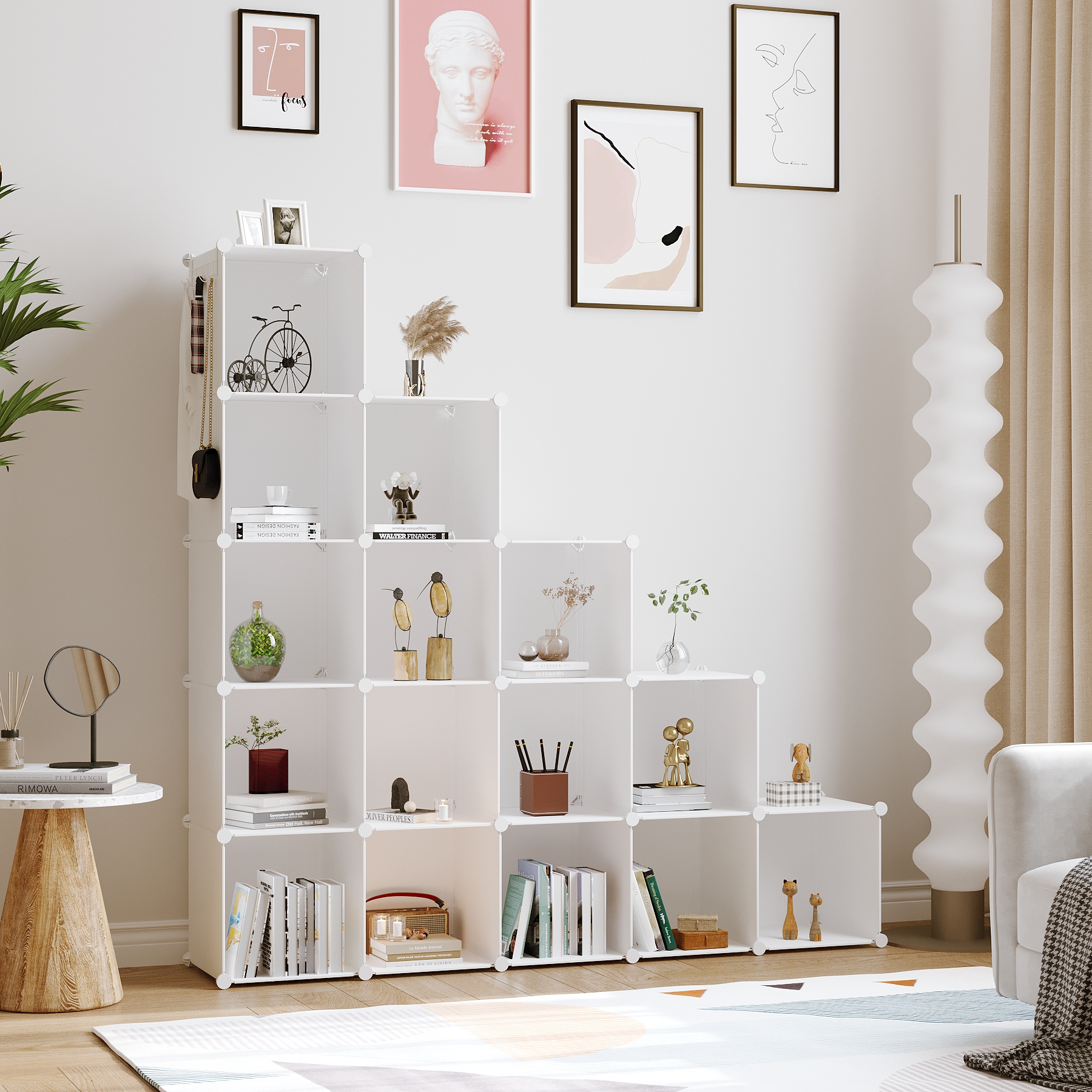 c-ahome-plastic-cube-storage-upcs16m-w-rfelregal-16-f-cher-milky image 3