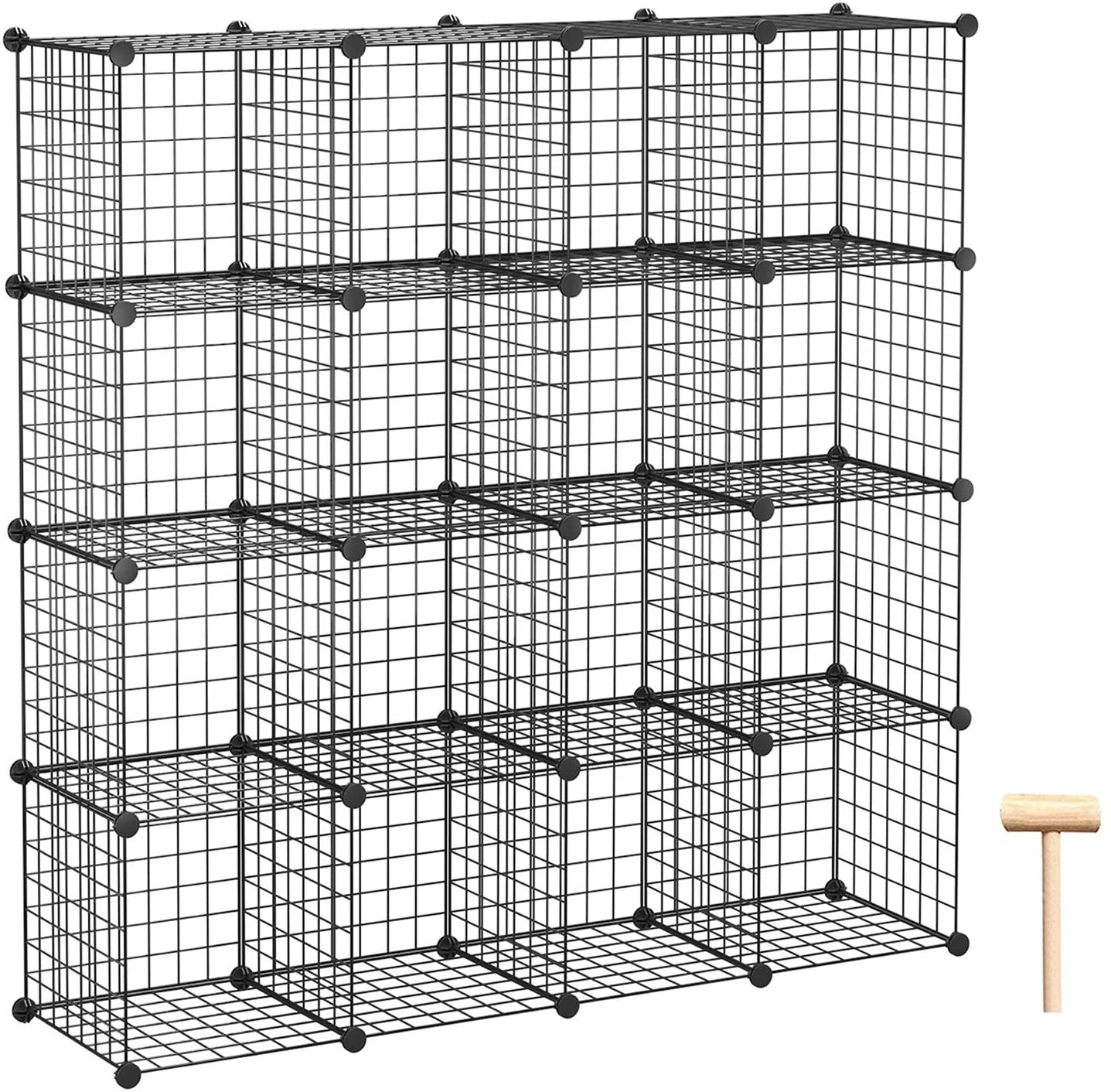c-ahome-wire-cube-storage-twj3016b-steckregal-schwarz-16-f-cher image 1