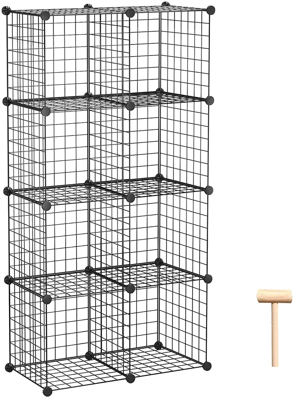 c-ahome-wire-cube-storage-twj3008b-gitterregal-schwarz-8-w-rfel image 1