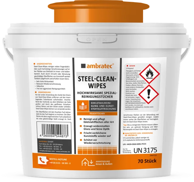 ambratec-steel-clean-wipes-edelstahl-reinigungst-cher-box image 1
