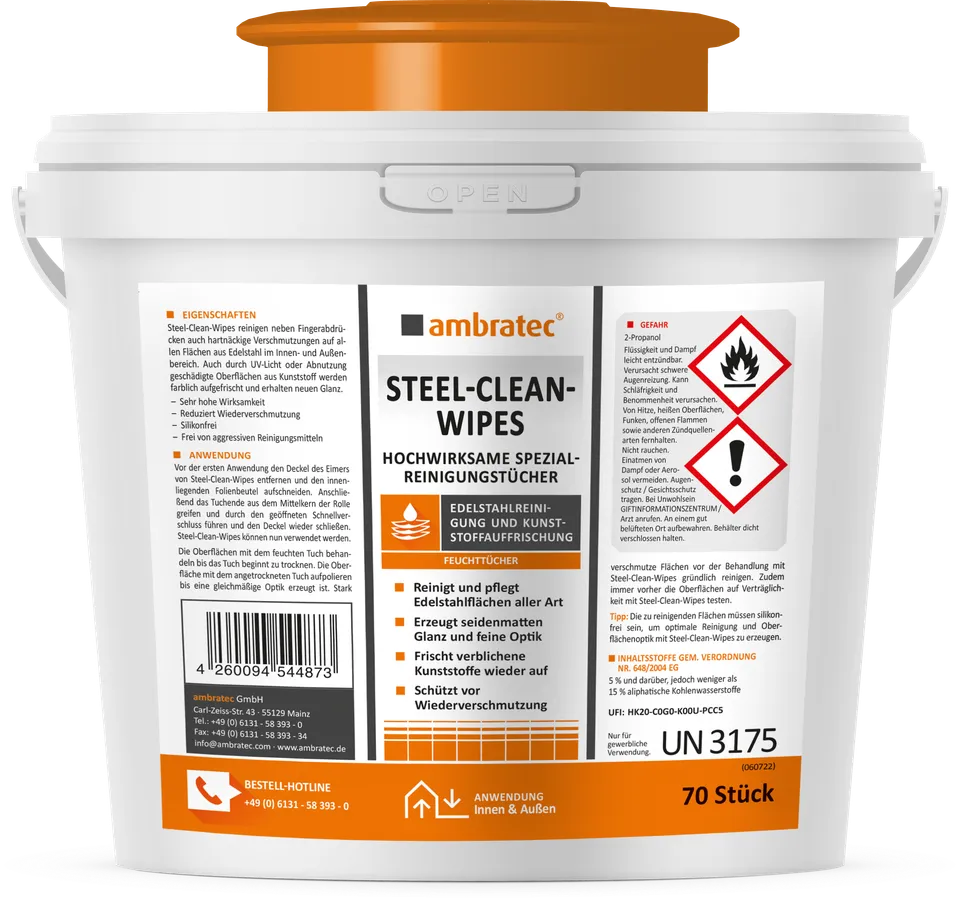 ambratec-steel-clean-wipes-edelstahl-reinigungst-cher-box image 1