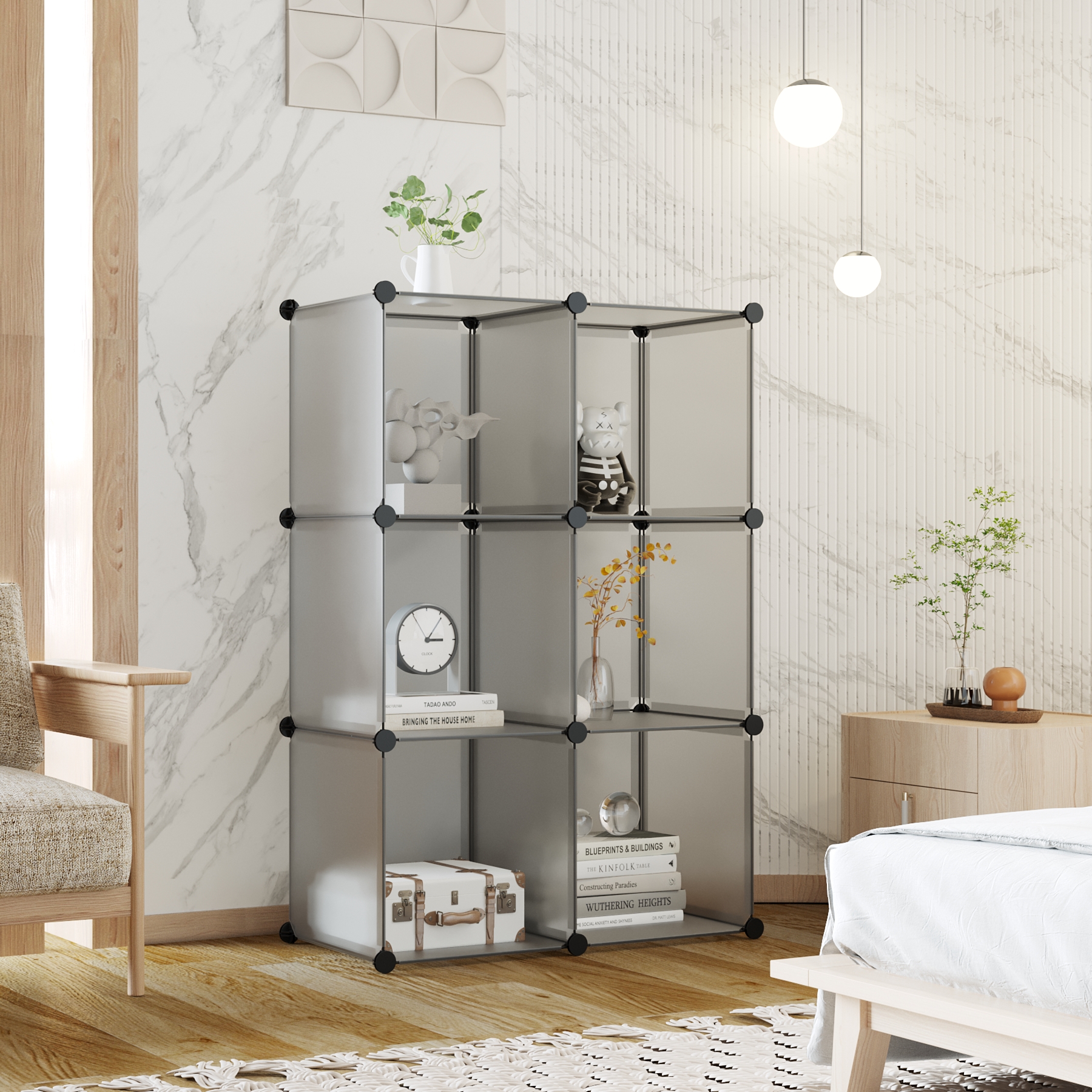 c-ahome-plastic-cube-storage-upcs06g-w-rfelregal-grau-6-f-cher image 3