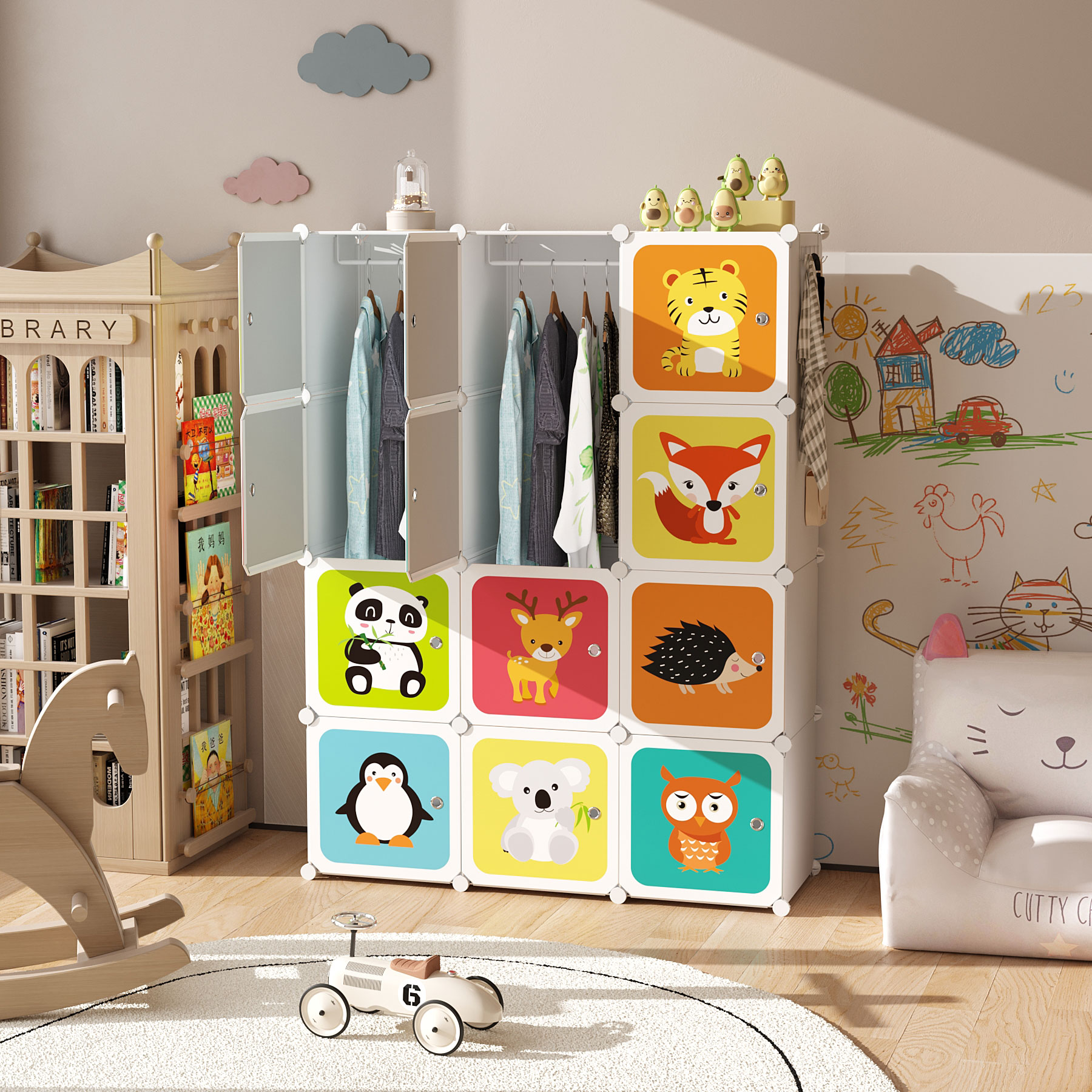 c-ahome-plastic-cube-storage-w-rfelregal-milky-12-w-rfel image 3