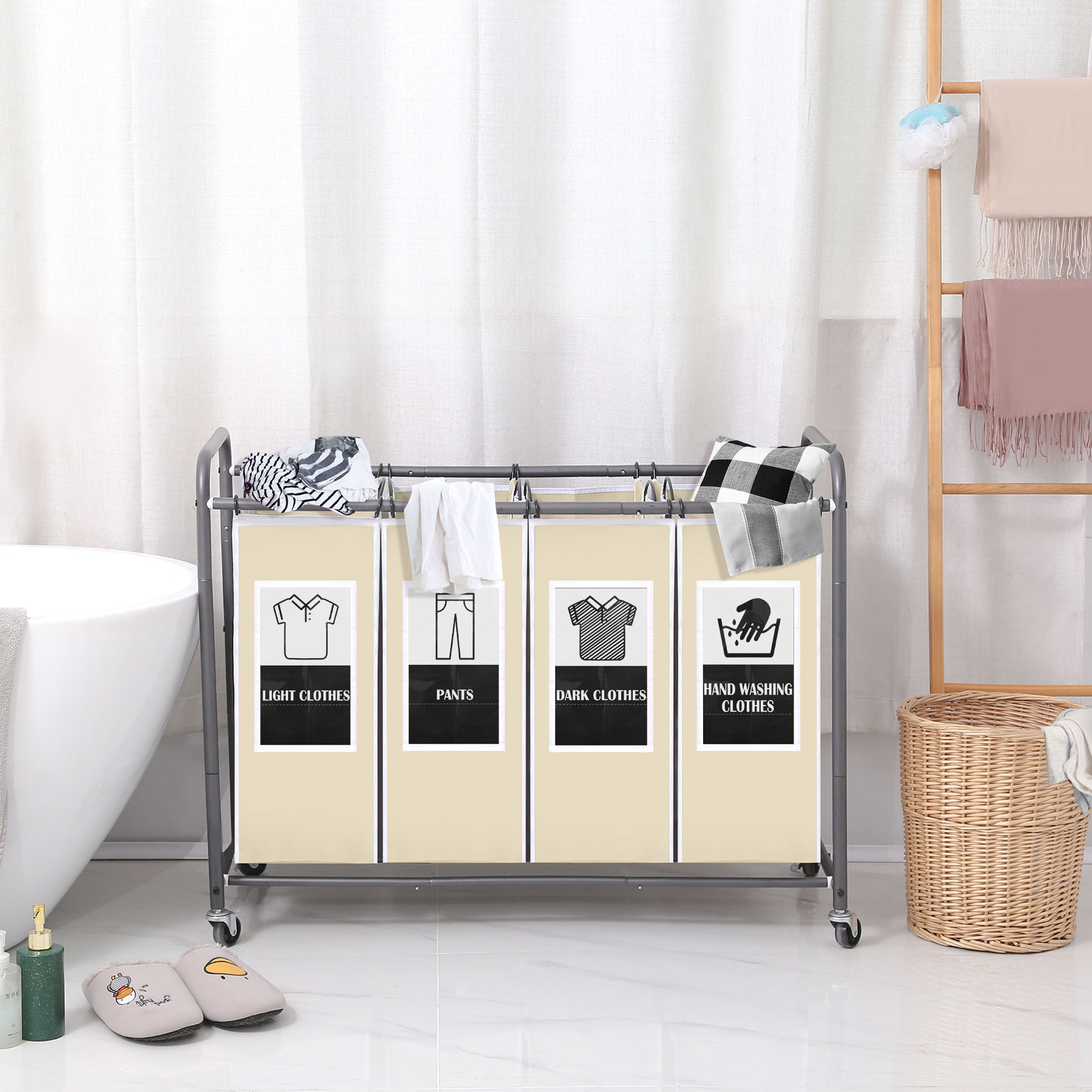 c-ahome-laundry-storage-w-schesortierer-4-f-cher-creme image 2