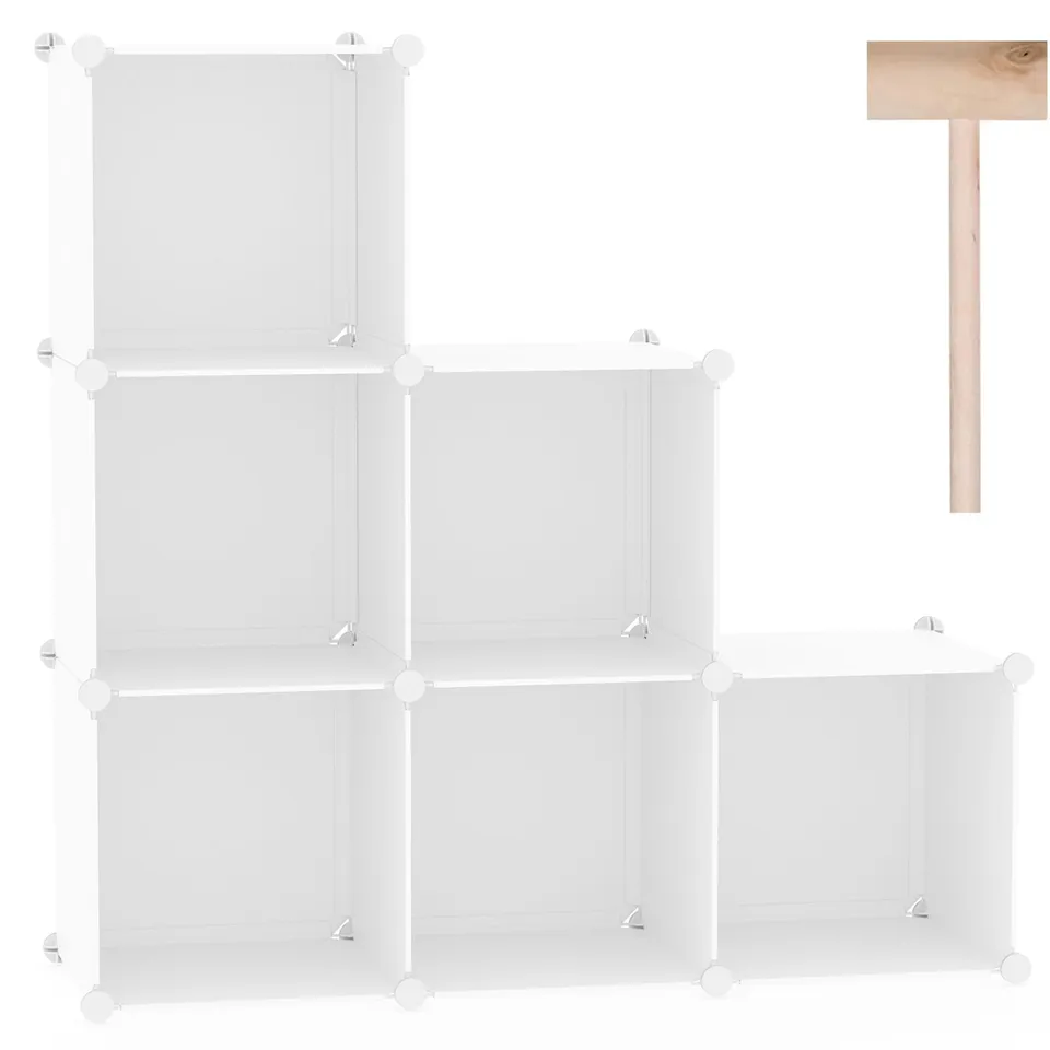 c-ahome-plastic-cube-storage-upcs06m-w-rfelregal-milky-6-f-cher image 1