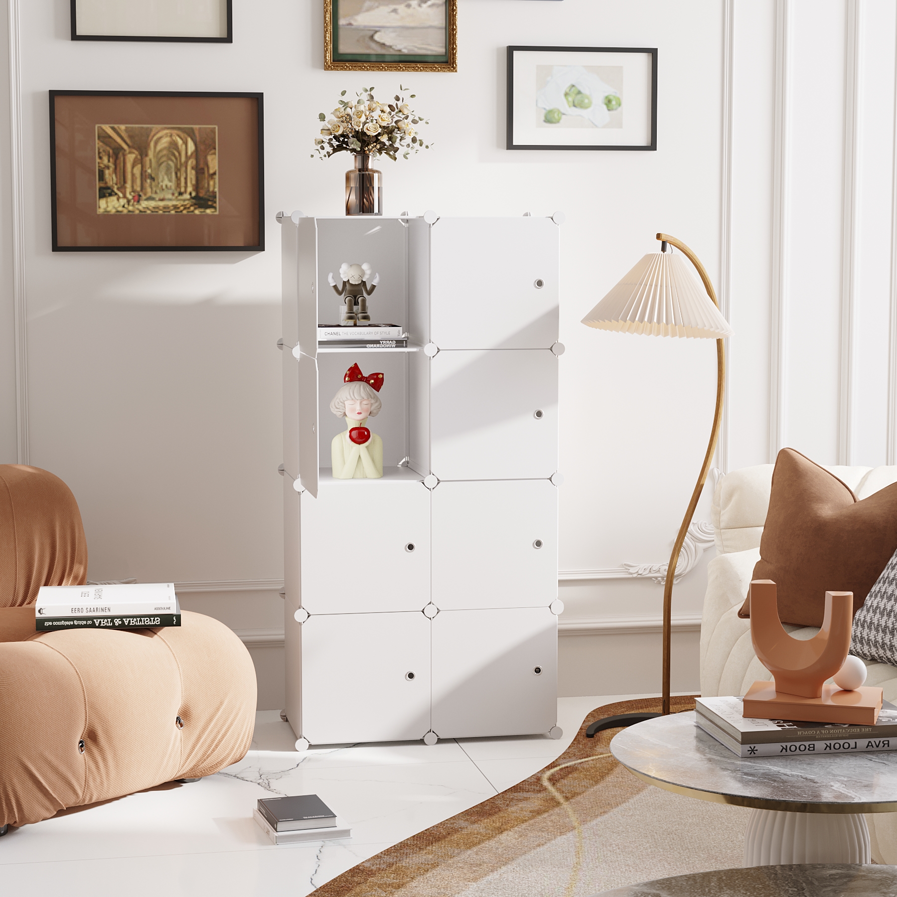 c-ahome-cube-storage-with-doors-w-rfelregal-milky-8-f-cher-mit-t-ren image 2