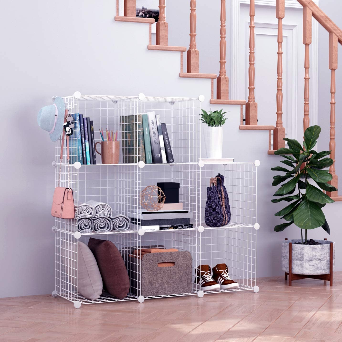 c-ahome-wire-cube-storage-twj3008a-gitterregal-8-wei-metall image 3