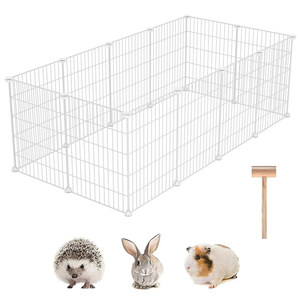 c-ahome-pet-playpens-uppm3412w-laufstall-wei-12-paneele image 1