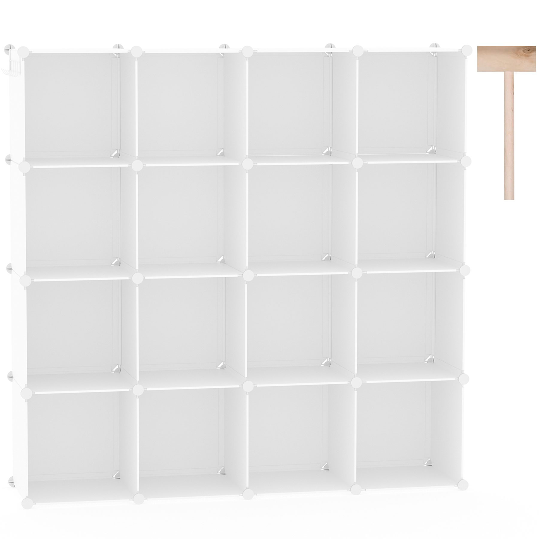 c-ahome-plastic-cube-storage-upcs16m-w-rfelregal-16-f-cher-milky image 1