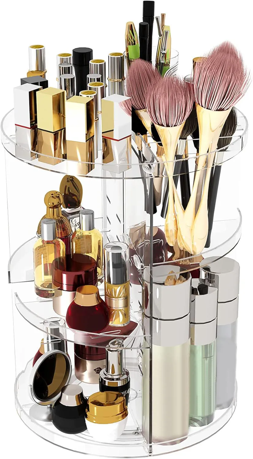 c-ahome-cosmetic-storage-urmop360c-make-up-organizer-clear image 1
