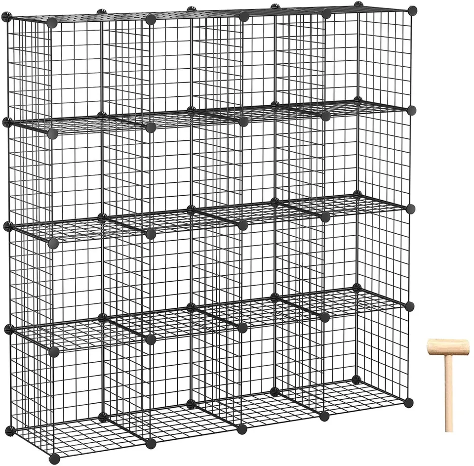c-ahome-wire-cube-storage-twj3016b-steckregal-schwarz-16-f-cher image 1
