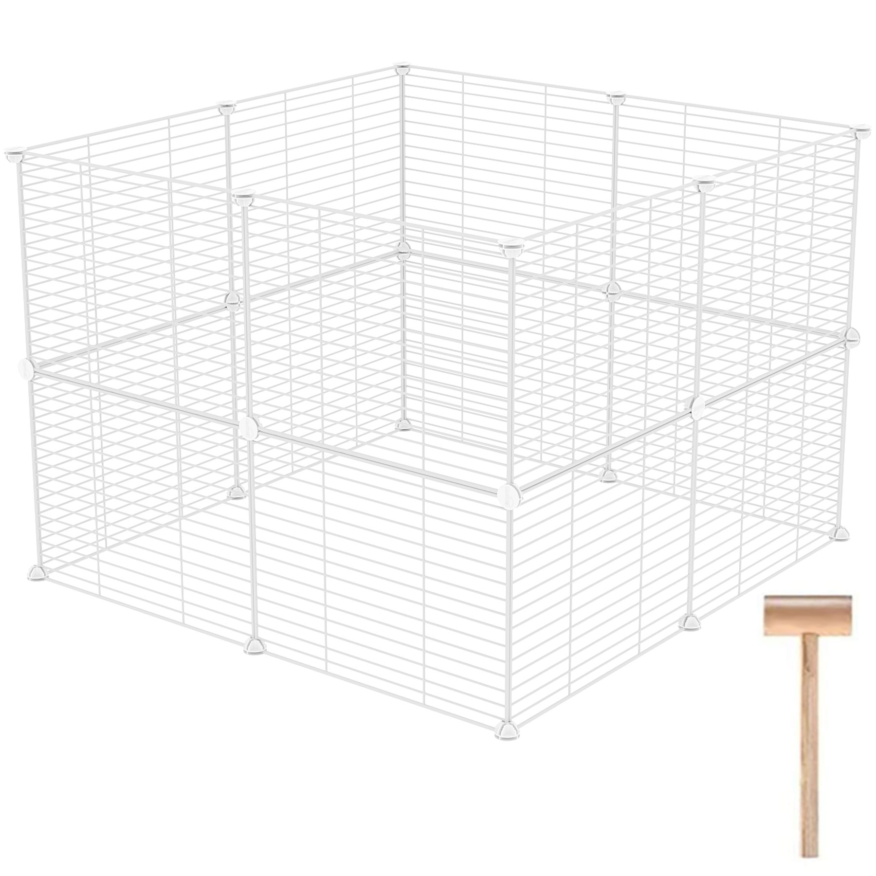 c-ahome-pet-playpens-uppm3416w-tierlaufstall-wei-16-teilig image 1